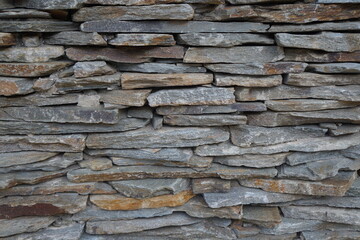Background Flat Stones Stacked Paving Stones, stone slabs for finishing and decoration of internal and external walls of buildings.