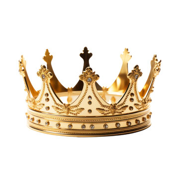 gold crown on a transparent background.