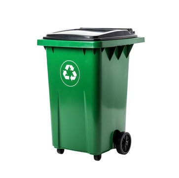 recycling bin on transparent background.