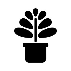 Jade Plant Icon - Simple Vector Illustration