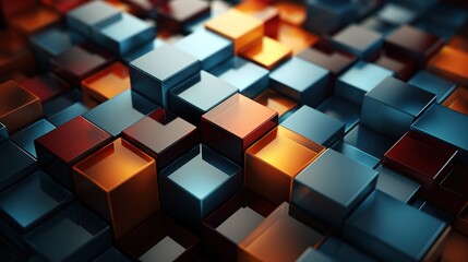Abstract 3d geometric cube background.