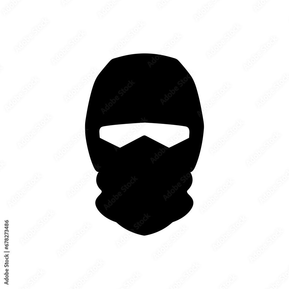 Poster ski mask icon - simple vector illustration