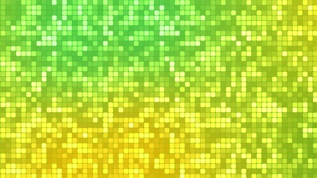 Gradient green motion background with scrolling and blinking grid.