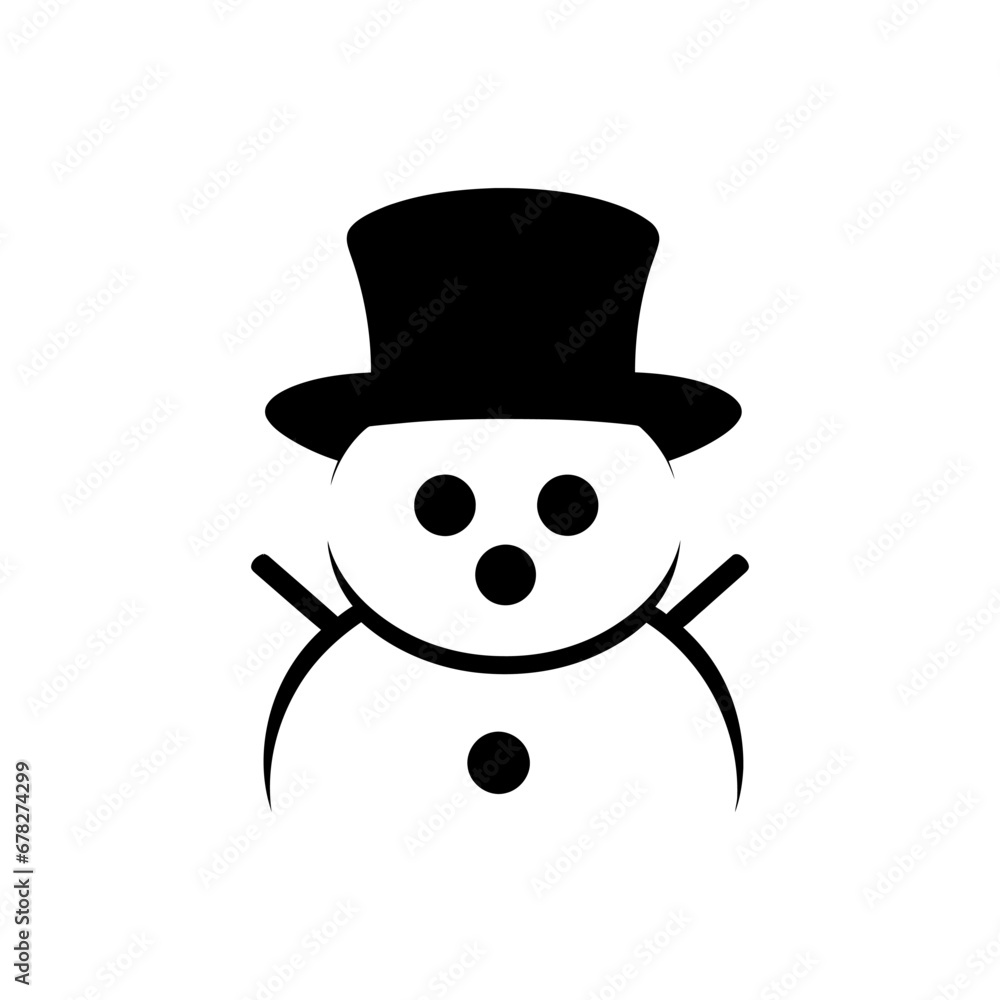 Canvas Prints Snowman icon - Simple Vector Illustration