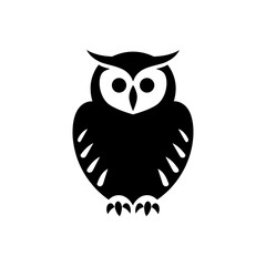Snowy owl icon - Simple Vector Illustration
