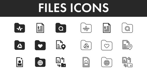 Files icon set vector design.