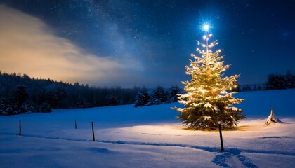 Christmas tree by night 
