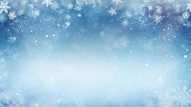 Minimal snowflake background winter theme