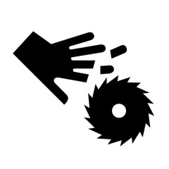Cutting Hand Black Icon,Vector Illustration, Isolate On White Background Label. EPS10
