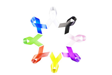 Ribbon Circle Isolated Background