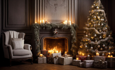 A Cozy Living Room Aglow With Christmas Spirit