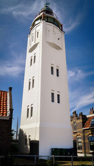 White lighthouse in Harlingen, The Netherlands