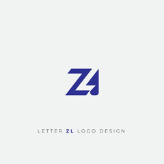 ZL letter logo design simple and clean