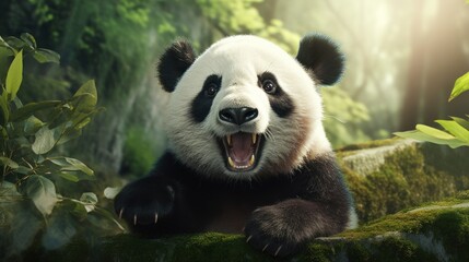Happy panda pleased to welcome you.