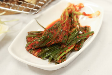 Korean traditional food Green onion kimchi