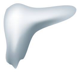 Corner snow cap. Christmas design winter element