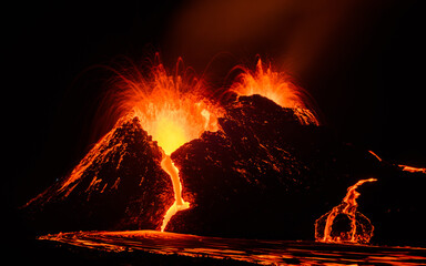 Geldingadalur volcano eruption in Iceland