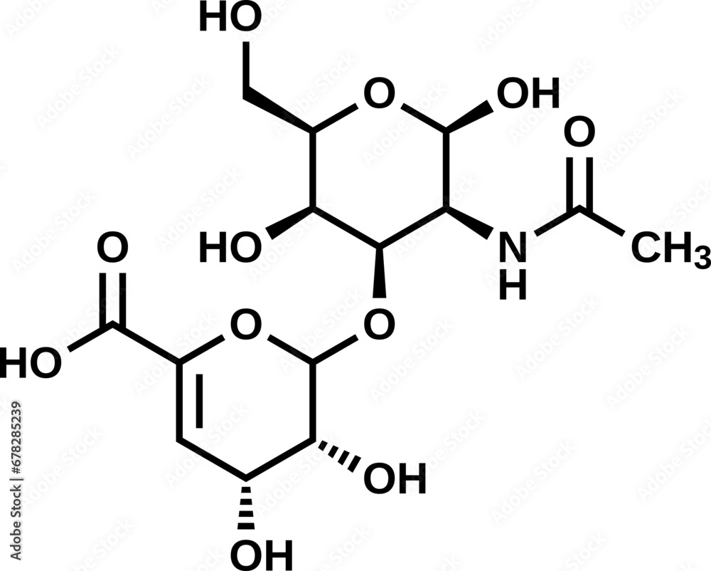 Canvas Prints Chondroitin structural formula, vector illustration 