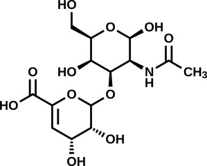 Obraz premium Chondroitin structural formula, vector illustration 