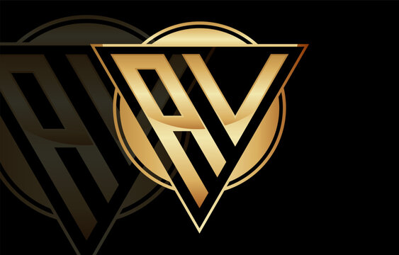 Letter AV Triangle Logo