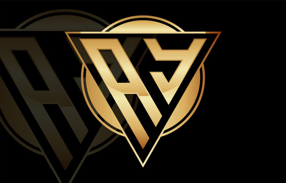 Letter AY Triangle Logo