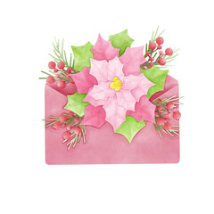 Flowers with red envelope
