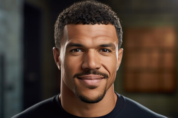Obraz premium Close-up view of man with well-groomed mustache. This image can be used to depict masculinity, fashion, or grooming.