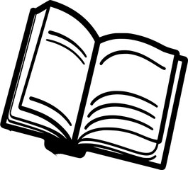 Book Back to School Vintage Outline Icon In Hand-drawn Style