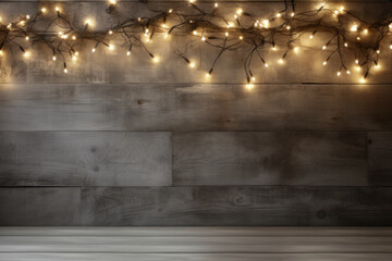 A Stunning Display of Illumination: Lights Adorning a Wooden Wall