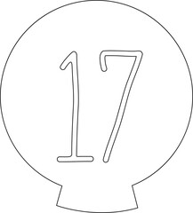 Advent calendar 17 snow globe doodle.