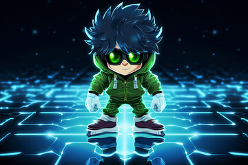 Generative ai pixel art 8 bit retro game character