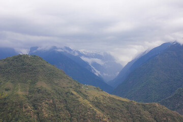 Steep valley leading to the Annapurna Base Camp.