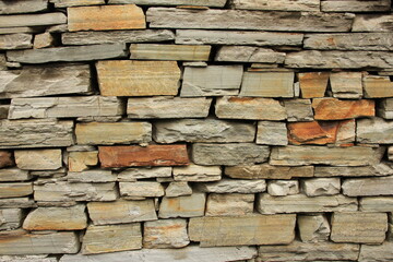 Dry stone wall in Ghandruk, Nepal.