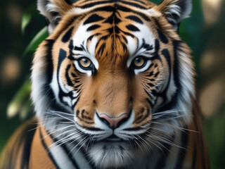 Wild tiger close up
