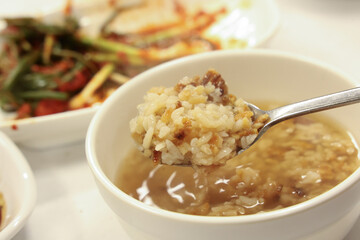Scorched Rice Soup Korean food