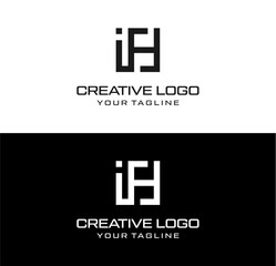 creative letter logo h desain vektor