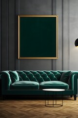 Vintage Grandeur in Regal Green A Luxe Living Escape
