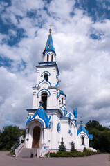 VORONEZH, Russia, July 16, 2023: The Church of the Holy Equal-to-the-Apostles Grand Duke Vladimir in summer in Voronezh