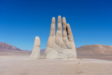 The Hand of the desert in the Atacama desert, Chile
