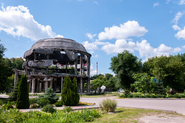 Voronezh, Russia, July 16, 2023: The Monument of the Great Patriotic War "Rotunda" in Voronezh in the summer