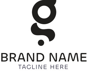 g letter fashion brand logo design vector or eps