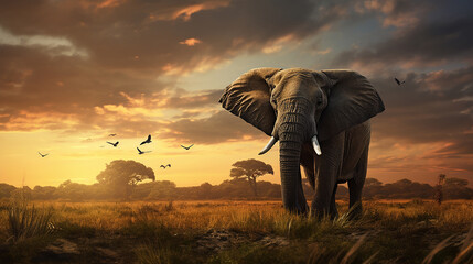 Obraz premium elefante na africa 