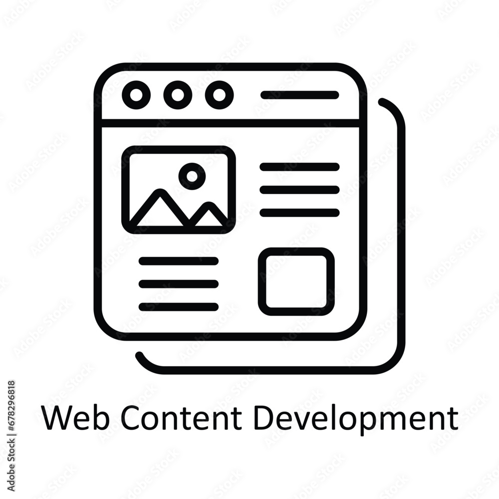 Aufkleber web content development vector outline icon design illustration. business and management symbol on w