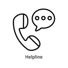 Helpline vector outline Icon Design illustration. Business And Management Symbol on White background EPS 10 File