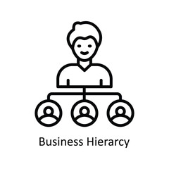 business hierarchy vector outline Icon Design illustration. Business And Management Symbol on White background EPS 10 File