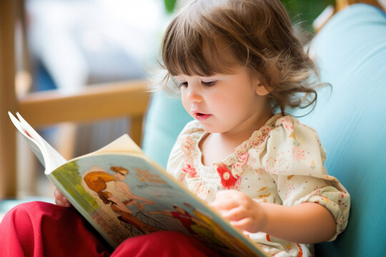 jeune fille en train de lire un livre, absorbée, captivée par sa découverte de la lecture