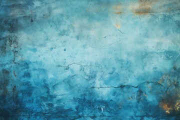 An old, textured, and grunge design featuring a blue, distressed background with vintage patterns, creating a weathered and artistic atmosphere.