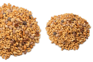 A group of almonds, pistachios, walnuts, macadamia, cashews.
