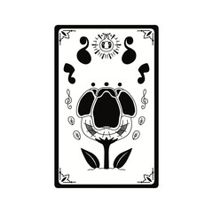 magic card black white.