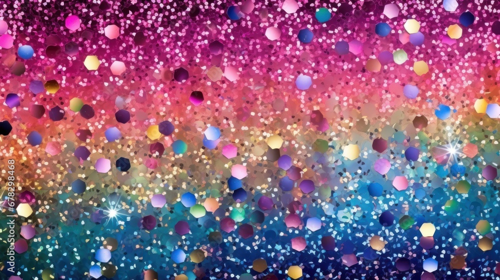 Poster abstract shiny multicolored texture made of sparkling sparkles and stars. sparkling festive backgrou